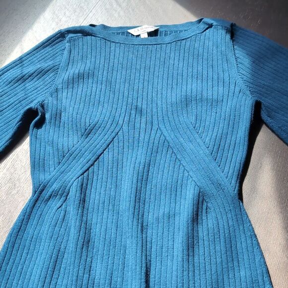 Lk Bennett London Capsule Wardrobe Blue Rib knit Tonya Dress S - Picture 6 of 11